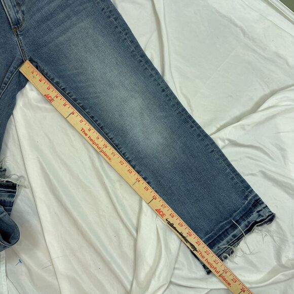 DRIFTWOOD Colette Embroidered Cropped Jeans Released Hemline Boho Women’s Sz 28 - Picture 12 of 13